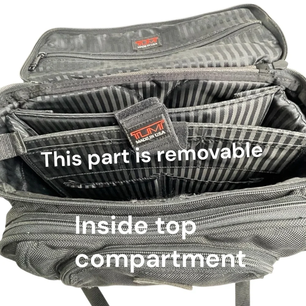 TUMI Alpha Brief Pack Backpack Laptop Tablet Black Nylon Bag 26186D4
